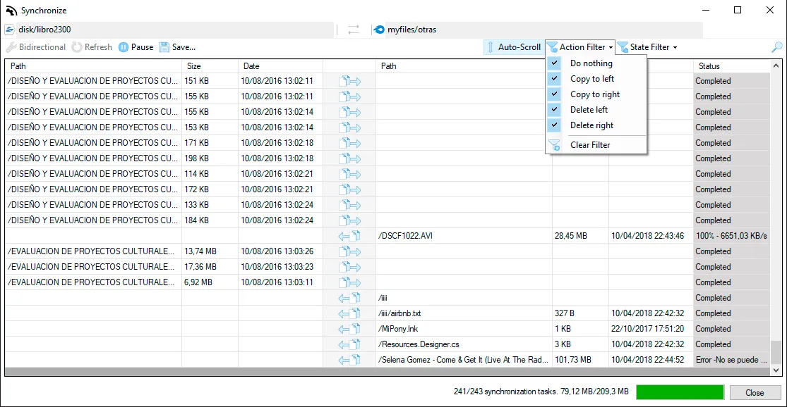 File synchronization 