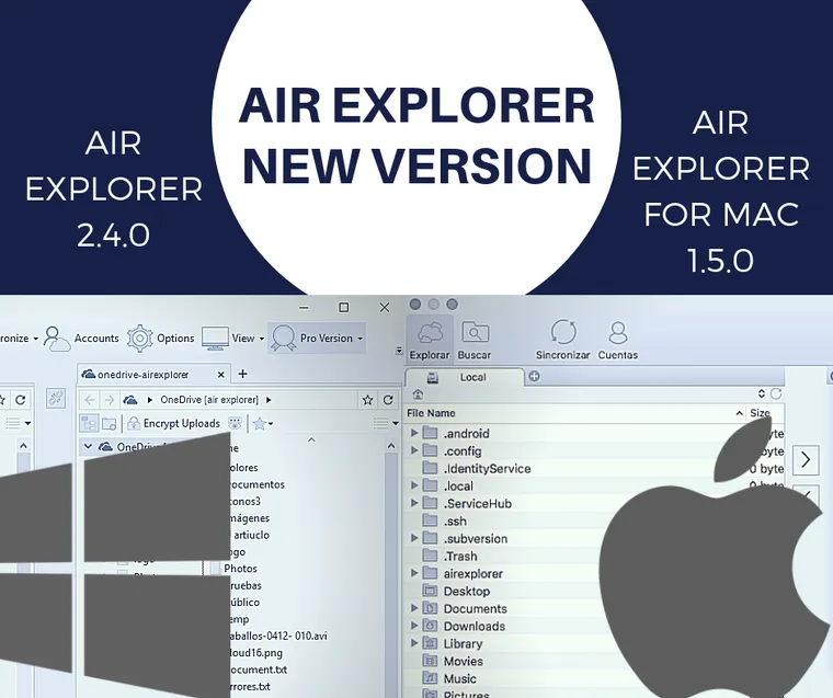New version: Air Explorer 2.4.0 & Air Explorer for Mac 1.5.0