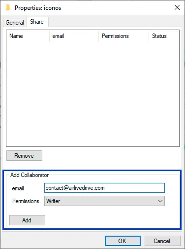 Da permisos a Onedrive para compartir archivos