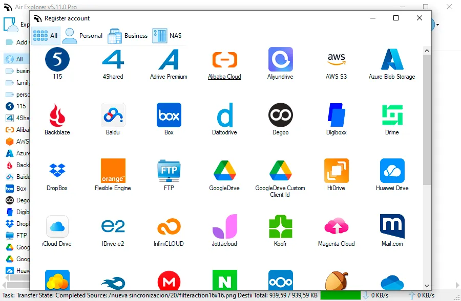 Añadir iCloud a Air Explorer
