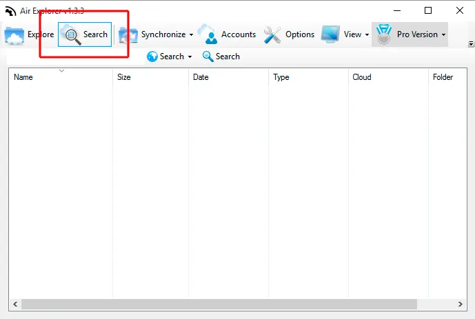 Air Explorer allows cloud internal searches