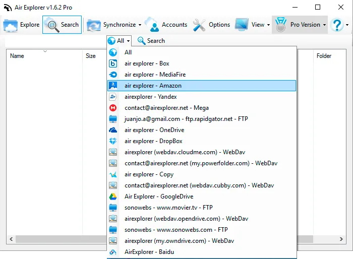 Air Explorer 1.6.2, new version