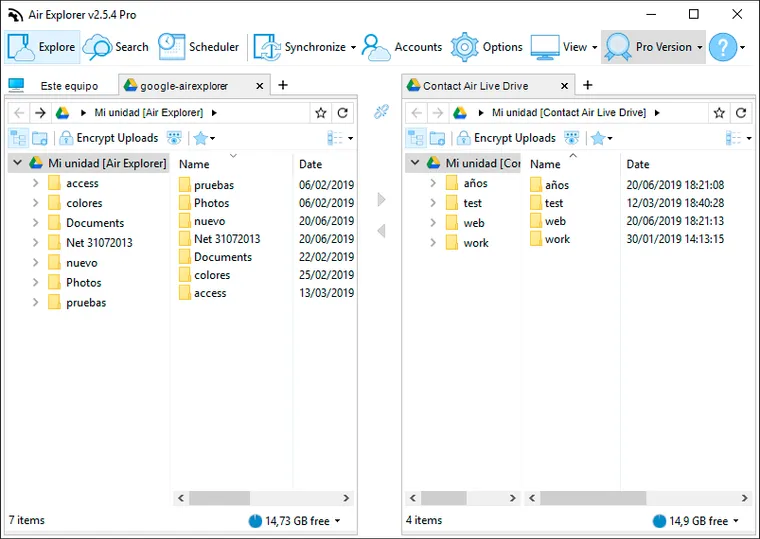 Fast transfer files between Google accounts
