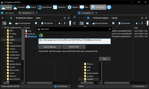 Share & collaborate directly from clouds