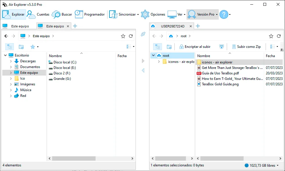 Con Air Explorer gestiona tus datos en Terabox