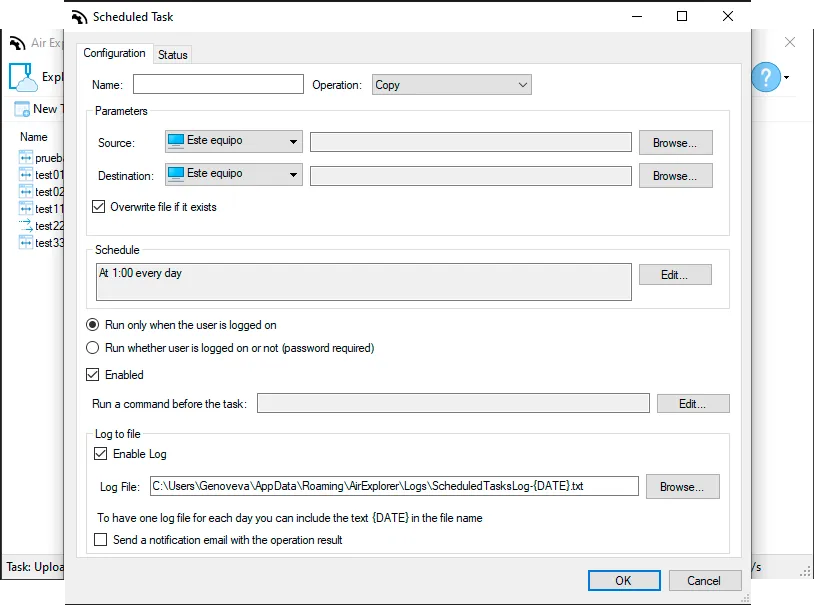 Scheduled synchronizations