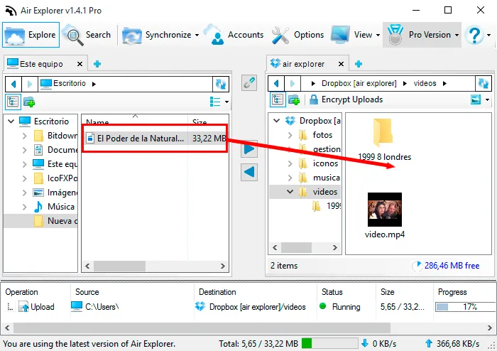 Play your videos from your cloud servers with Air Explorer