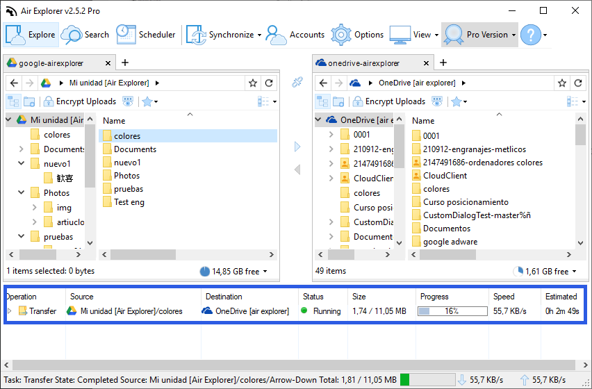 How to copy files from Google Drive to Onedrive? | Air Explorer Blog