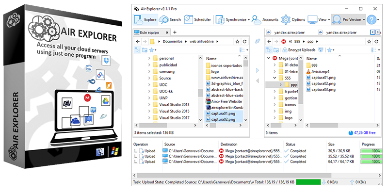 Air Explorer: Advanced cloud file management