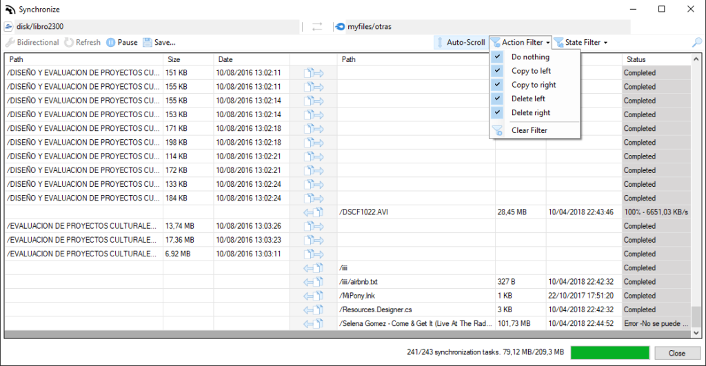 File synchronization 