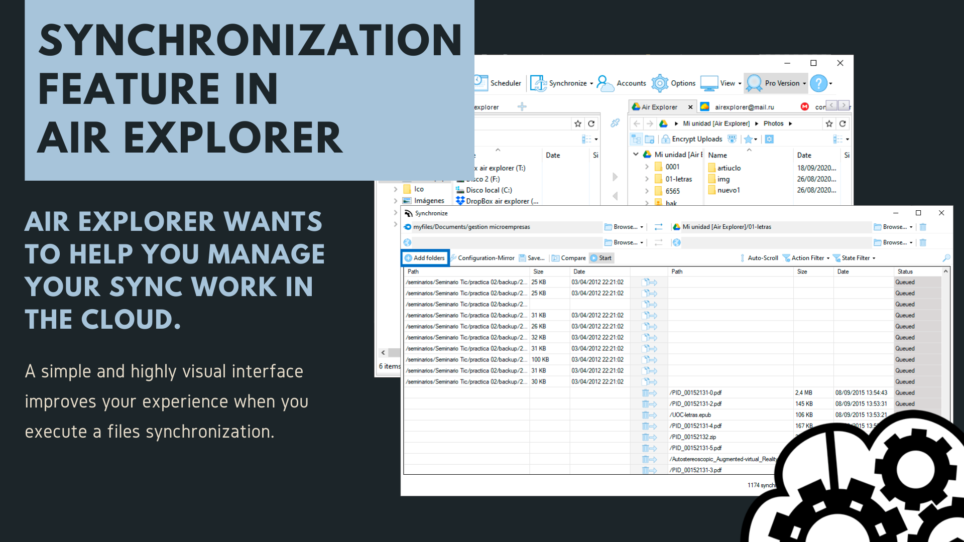 Synchronization feature in Air Explorer