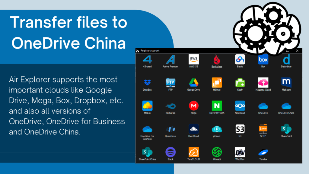 如何将文件用Air Explorer传输到世纪互联 OneDrive China