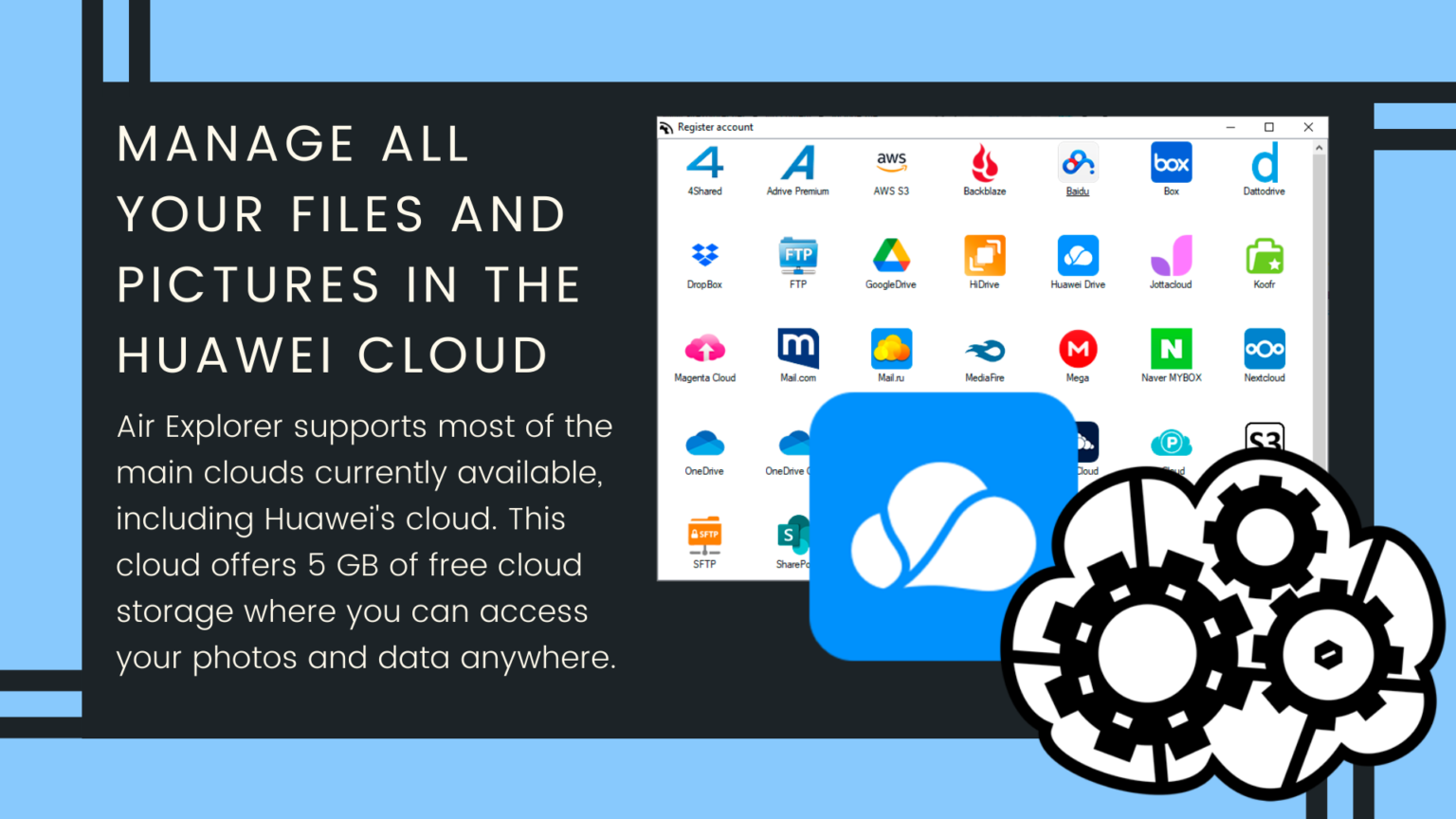 Manage all your files and pictures in the Huawei Cloud