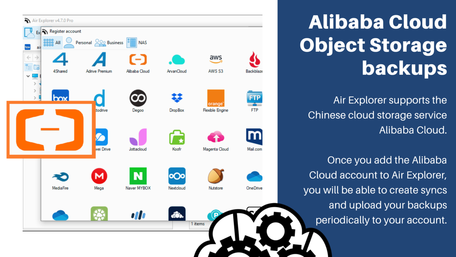 Alibaba Cloud Object Storage backups
