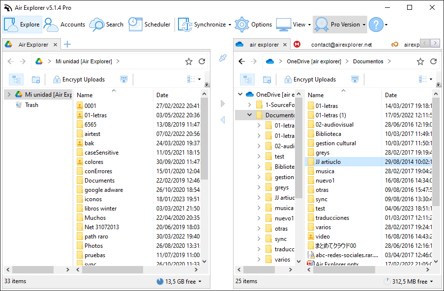 Transfer files from Google Drive to other clouds such as Onedrive, Mega, InifiniCloud,...