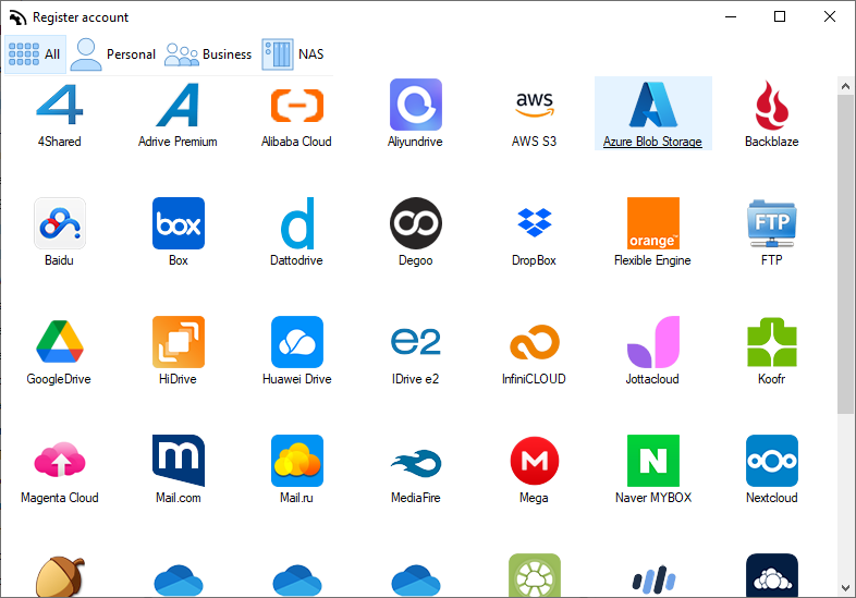 Add Azure Blob Storage to Air Explorer