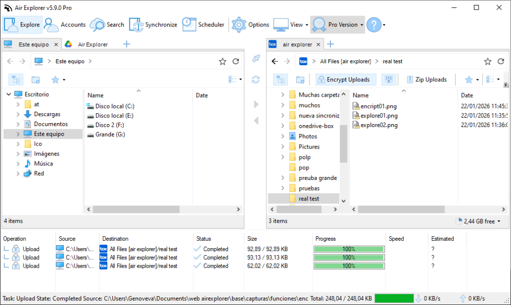 Air Explorer uses your own computer's power as an orchestration engine.