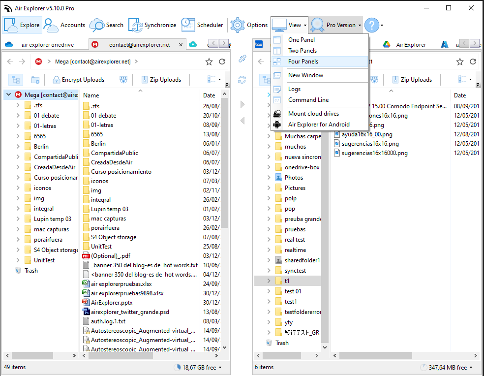 File transfers with less friction in Air Explorer