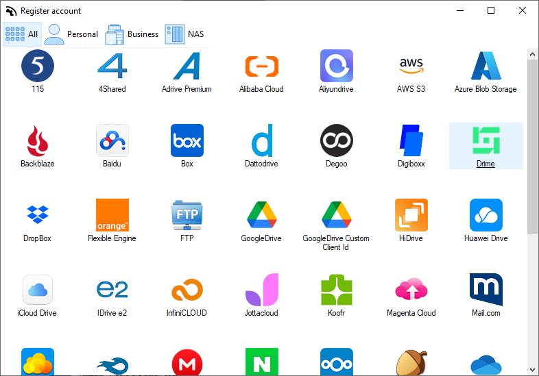 Add Drime to Air Explorer