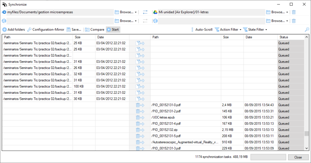 Utiliza la función “Sincronizar” para automatizar transferencias regulares entre nubes con Air Explorer