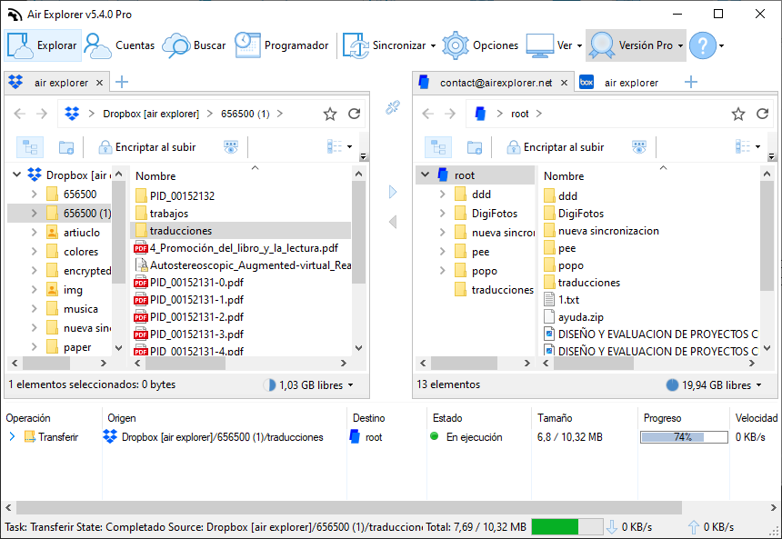 Trabajar cloud-to-cloud con digiboxx