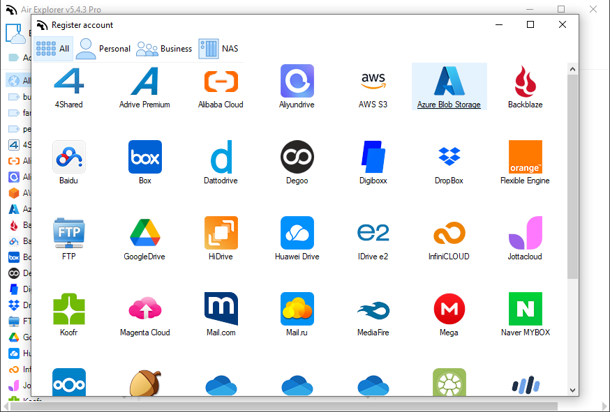 Añade Azure y Google Drive a Air Explorer