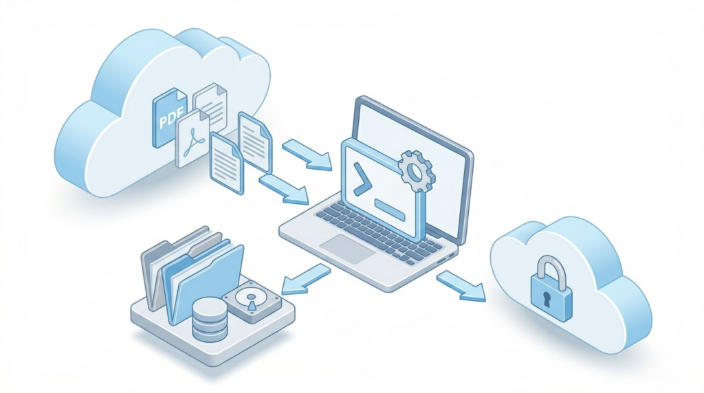 Cómo automatizar la descarga de archivos de la nube con la línea de comandos